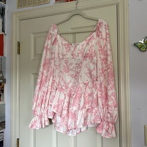 super cute pink patterned romper